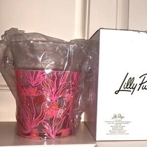 NWT Lilly Pulitzer Pink Floral Acrylic Ice Bucket